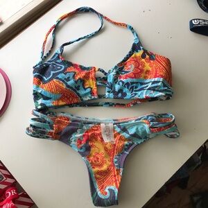 Midori Multicolor Paisley Bikini top